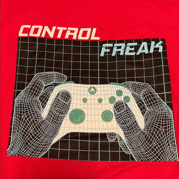 Red Graphic T-Shirt - Control Freak Design - Picture 2 of 4